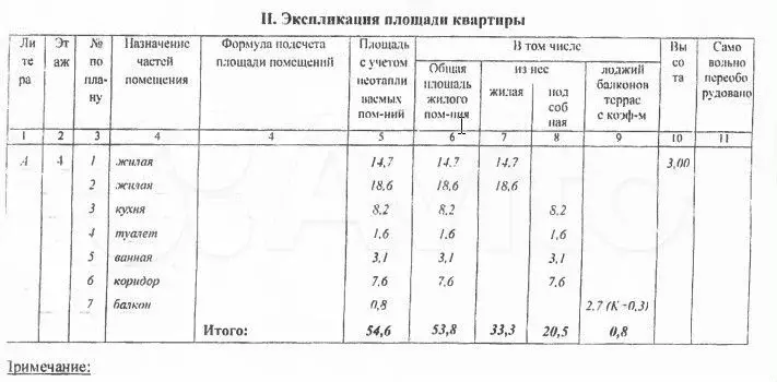 2-к. квартира, 53,8 м, 4/6 эт. - Фото 1