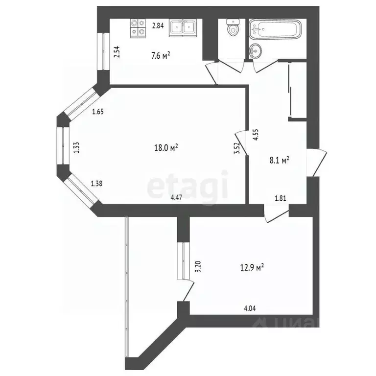 2-к кв. Москва Ленинградское ш., 64К1 (52.0 м) - Фото 2