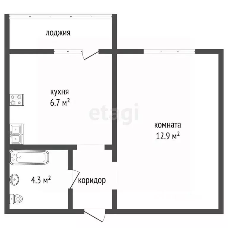 1-к кв. Оренбургская область, Оренбург ул. Терешковой, 25 (26.5 м) - Фото 2