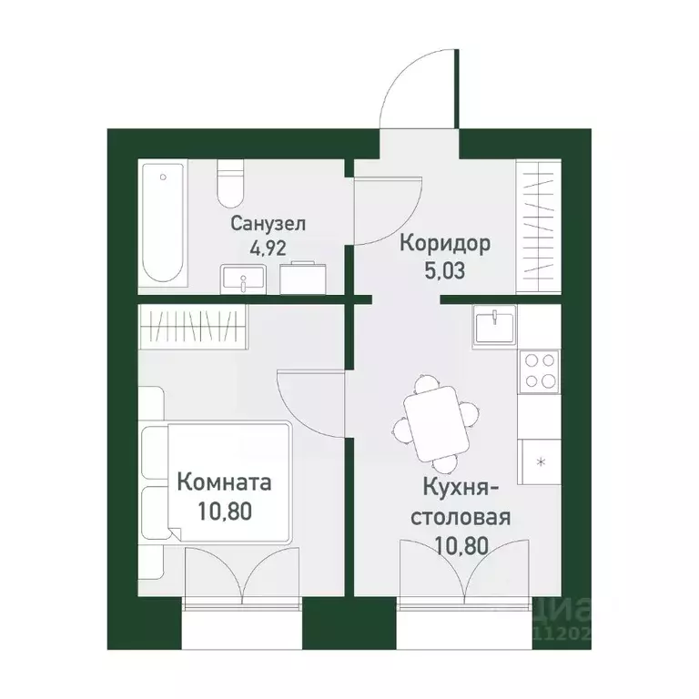 1-к кв. Свердловская область, Екатеринбург ул. Амундсена, 165 (32.9 м) - Фото 0