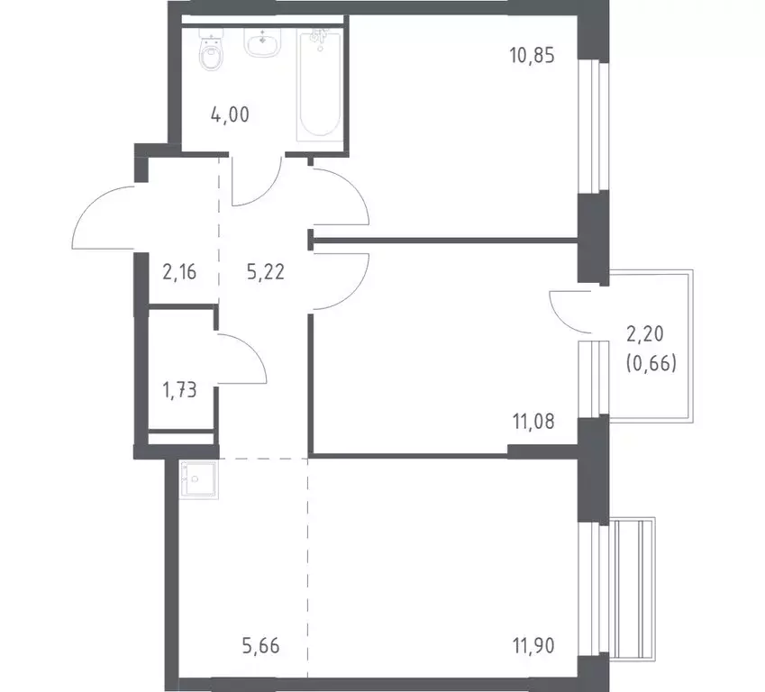 2-комнатная квартира: село Лайково, микрорайон Город-Событие, ЖК ... - Фото 1