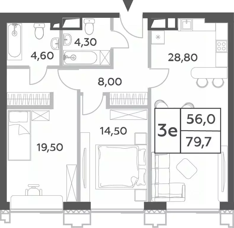 3-к кв. Москва просп. Генерала Дорохова, вл1к2 (79.7 м) - Фото 0