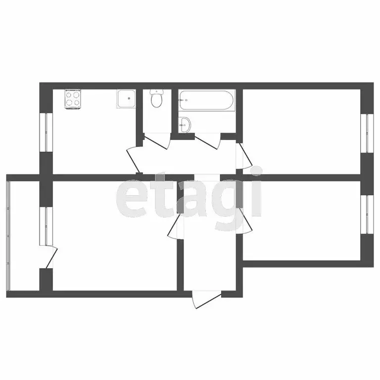 3-комнатная квартира: Челябинск, улица Кузнецова, 31 (73.2 м) - Фото 1