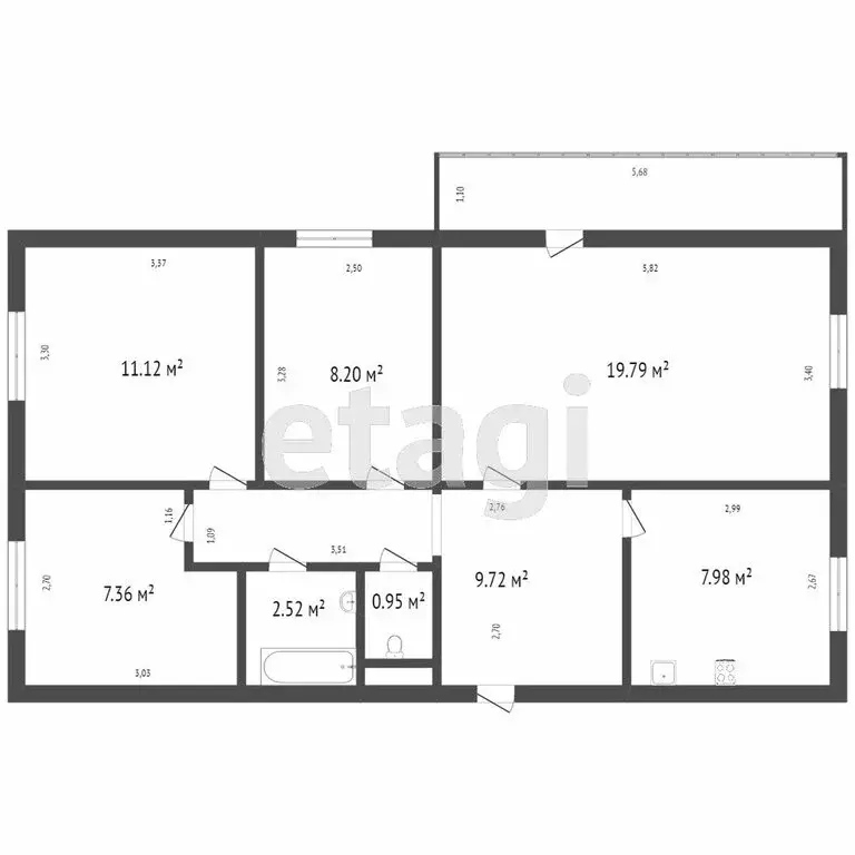 4-комнатная квартира: Димитровград, Дрогобычская улица, 20 (106.5 м) - Фото 0