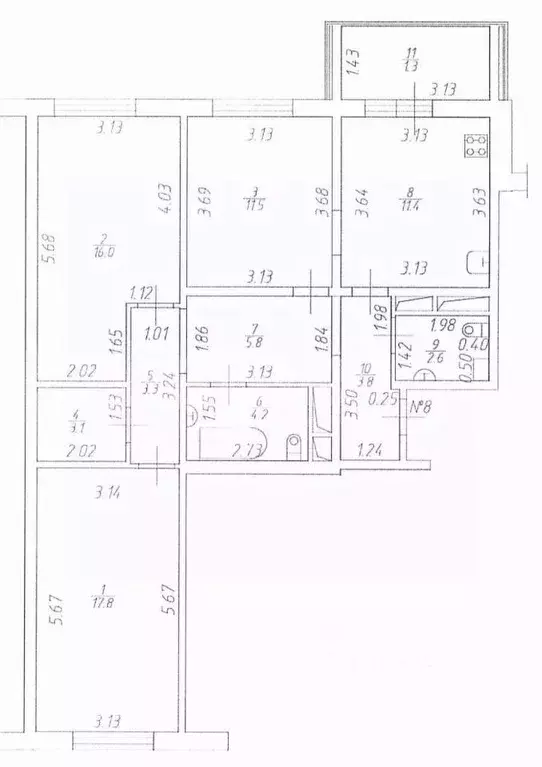 3-к кв. Татарстан, Казань ул. Генерала Махмута Гареева, 5А (79.5 м) - Фото 1