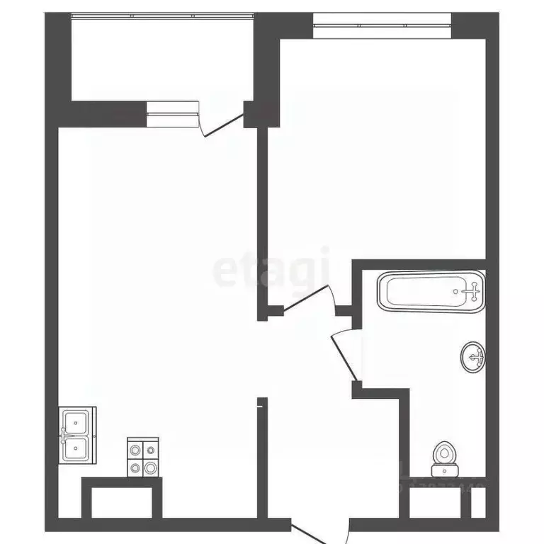 1-к кв. Тюменская область, Тюмень ул. Ивана Чистякова, 5 (39.9 м) - Фото 2