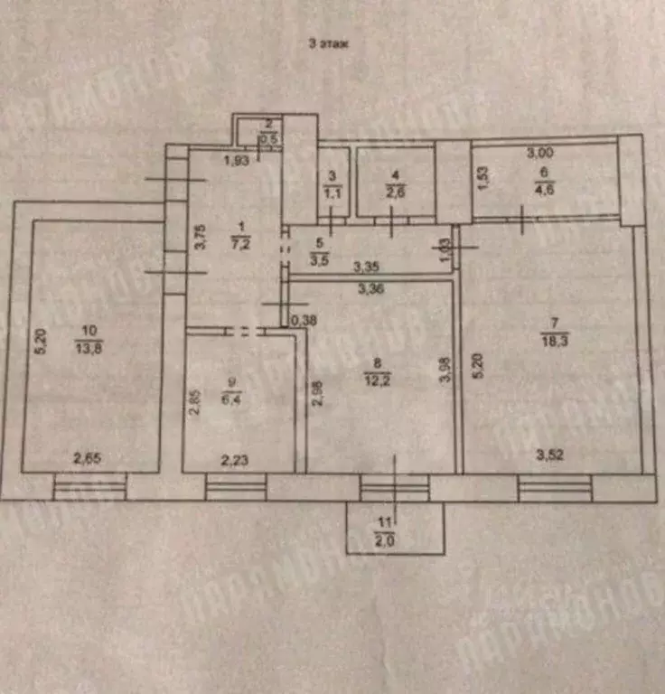 3-к кв. Тверская область, Тверь ул. Мусоргского, 8 (70.0 м) - Фото 2