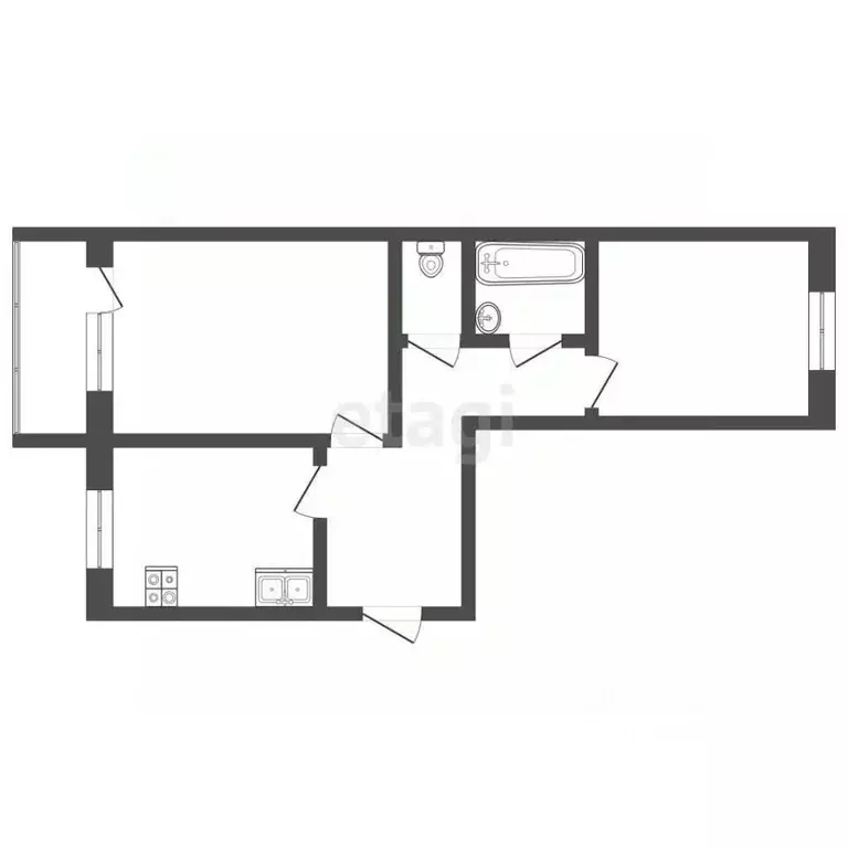 2-к кв. Владимирская область, Муром Нежиловка мкр, 1А (52.0 м) - Фото 2