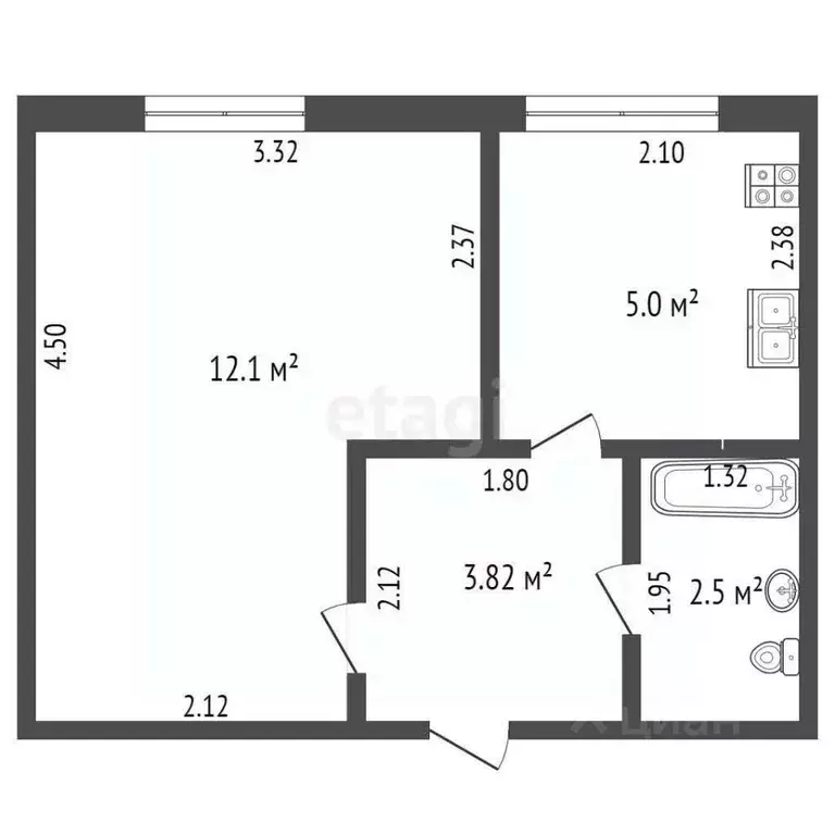 1-к кв. Вологодская область, Тотемский муниципальный округ, пос. ... - Фото 2