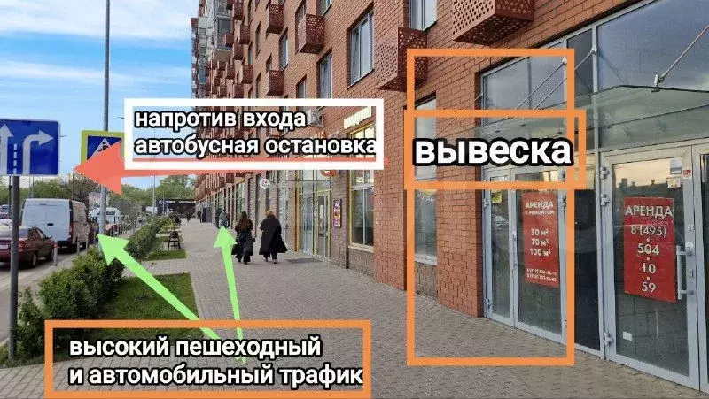 Аренда, 35 м рядом с додо Пицца, ЖК Новотомилино - Фото 1