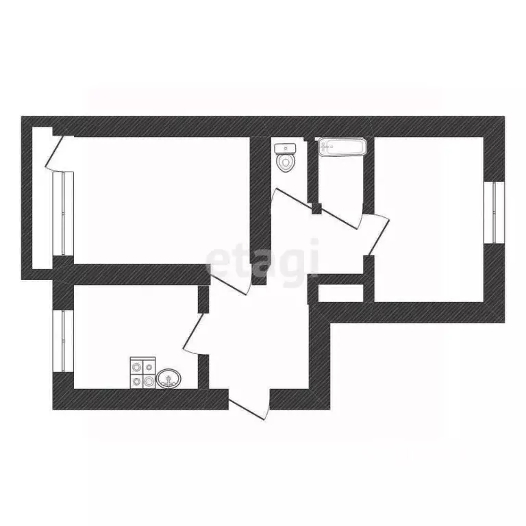 2-к кв. Смоленская область, Дорогобуж ул. Чистякова, 6 (54.6 м) - Фото 1