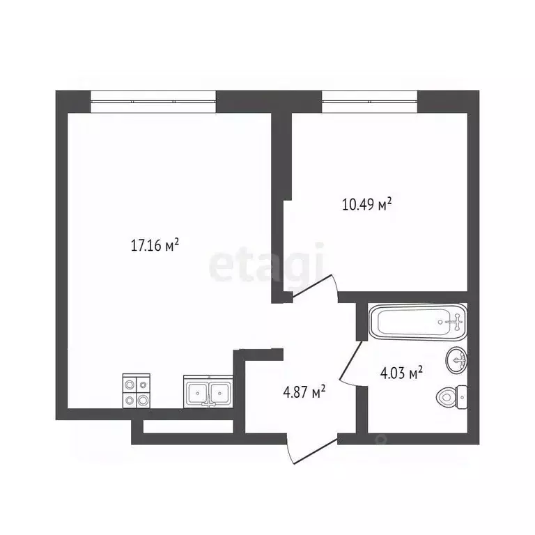 1-к кв. Тюменская область, Тюмень ул. Лесопарковая, 1к1 (36.5 м) - Фото 1