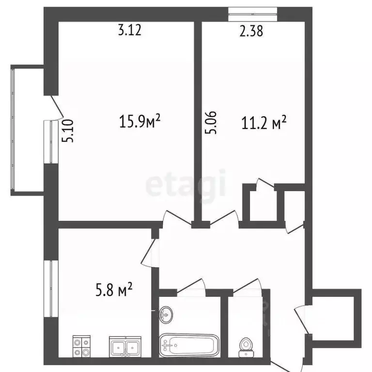 1-к кв. Ярославская область, Углич ул. Ленина, 66 (35.0 м) - Фото 1