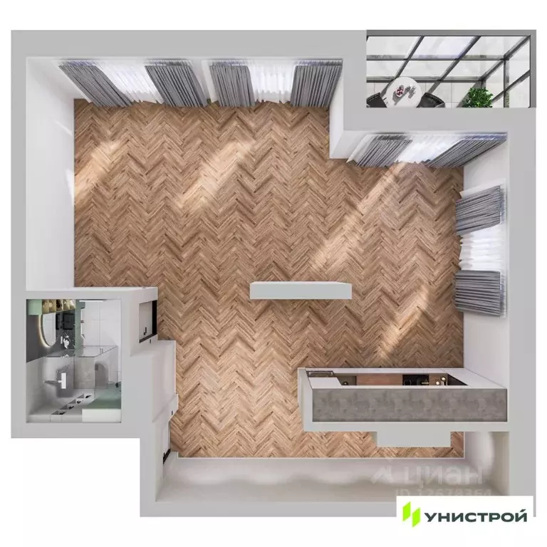 1-к кв. Самарская область, Тольятти 3А кв-л,  (69.1 м) - Фото 1