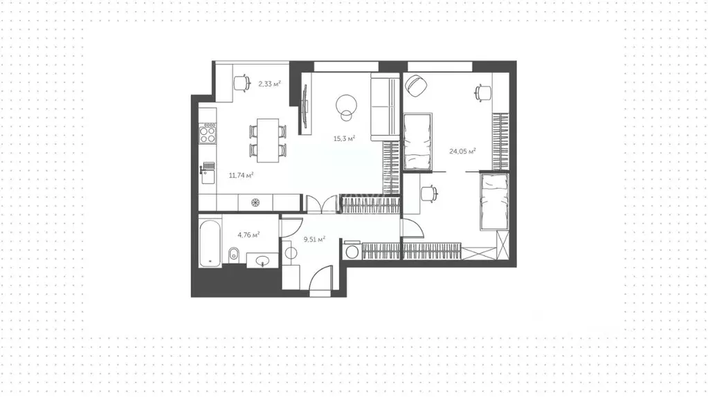 2-к кв. Москва Мантулинская ул., 9к6 (65.1 м) - Фото 1