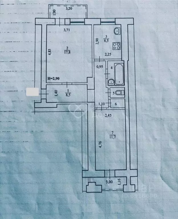 2-к кв. Волгоградская область, Волгоград просп. Имени В.И. Ленина, 127 ... - Фото 2
