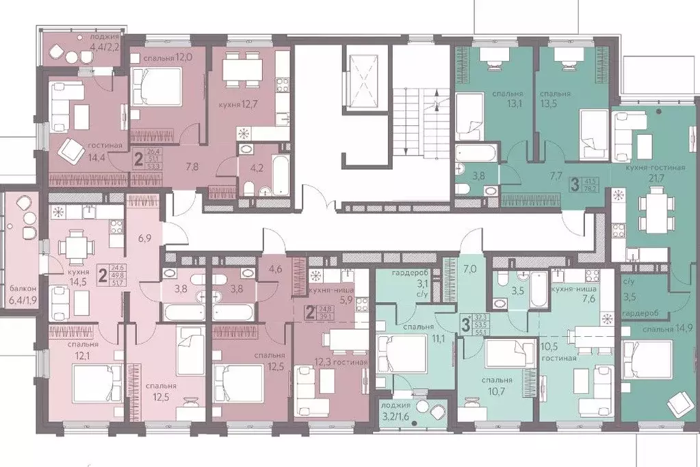 3-к кв. Пермский край, Пермь ул. Серебристая, 5 (78.2 м) - Фото 2