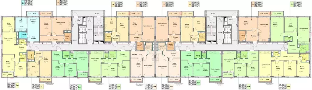 2-комнатная квартира: Нижний Новгород, квартал Кооперативный посёлок, ... - Фото 2