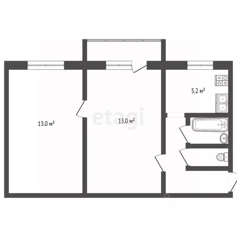 2-к кв. Краснодарский край, Темрюк ул. Ленина, 83 (43.8 м) - Фото 1