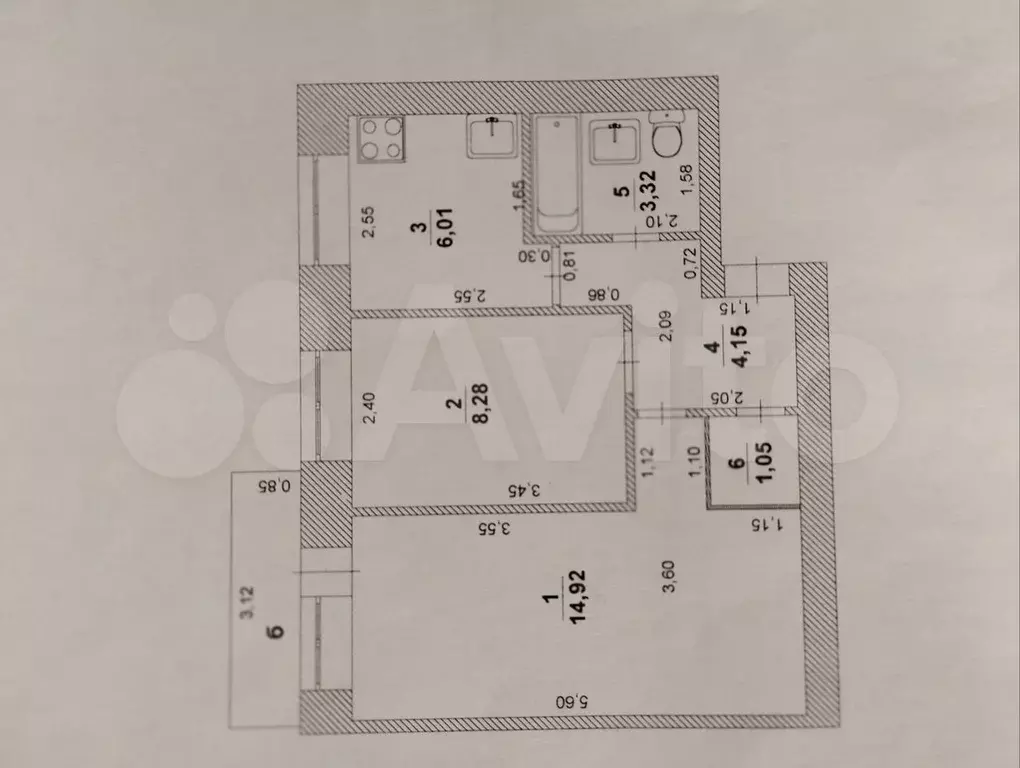 2-к. квартира, 40 м, 3/5 эт. - Фото 0