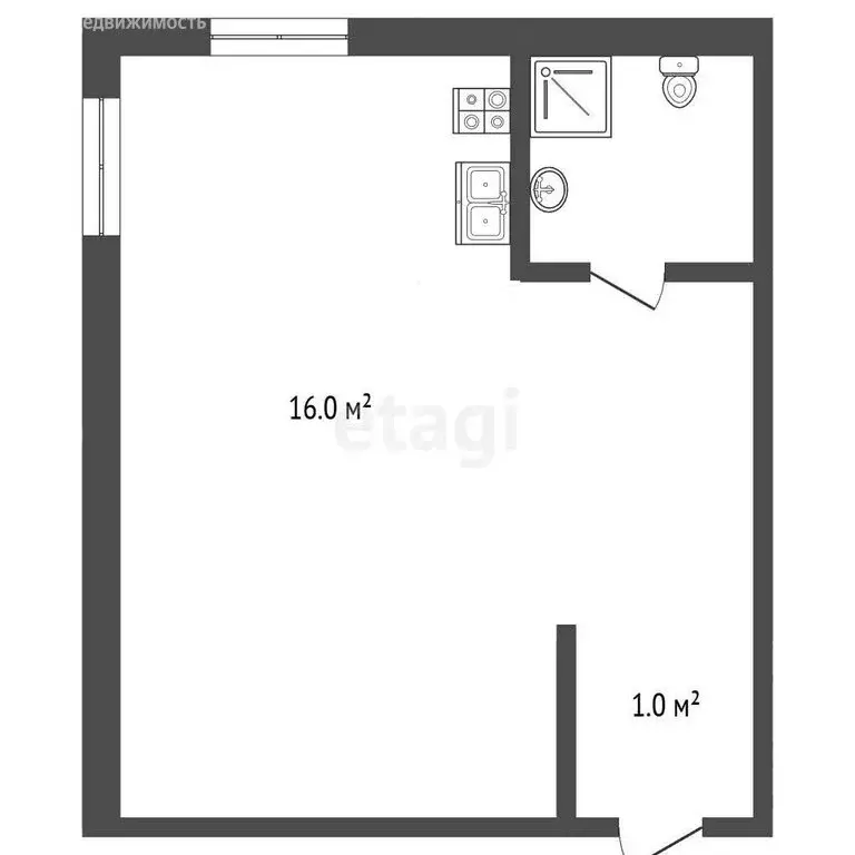 Квартира-студия: Самара, переулок Штамповщиков, 3 (20 м) - Фото 1