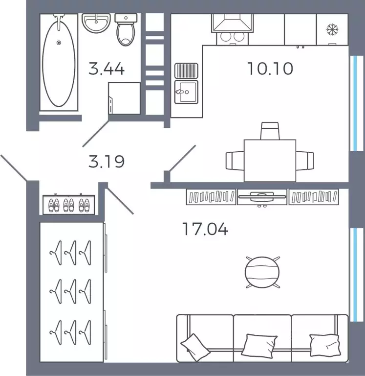 1-к кв. Самарская область, Волжский район, Черноречье с/пос, с. ... - Фото 2