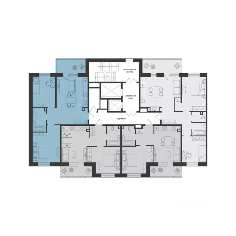 2-к кв. Тюменская область, Тюмень Горизонт жилой комплекс (62.1 м) - Фото 2