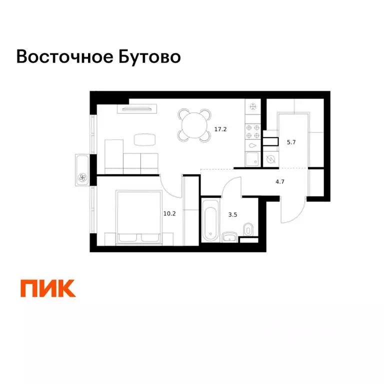 1-к кв. Московская область, Ленинский городской округ, Боброво пгт ... - Фото 1