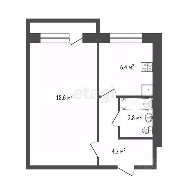 1-к кв. Пермский край, Пермский муниципальный округ, с. Фролы ул. ... - Фото 1