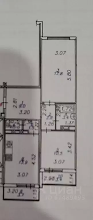 2-к кв. Краснодарский край, Анапа ул. Адмирала Пустошкина, 22к4 (67.0 ... - Фото 2