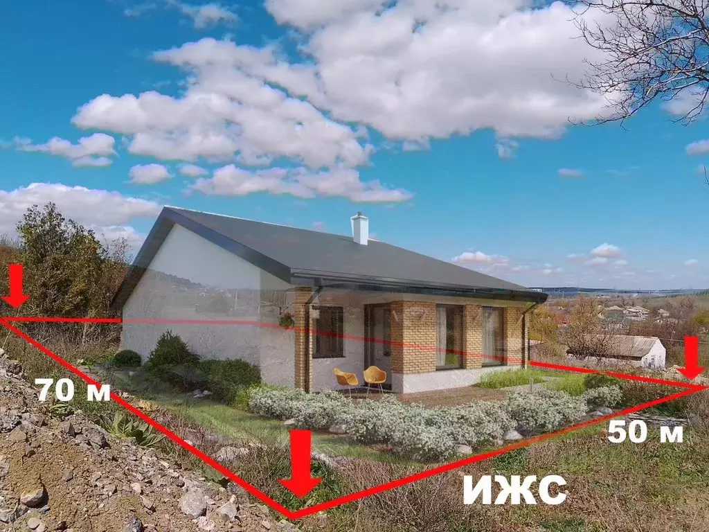 Участок в Крым, Симферопольский район, Трудовское с/пос, с. Денисовка ... - Фото 1