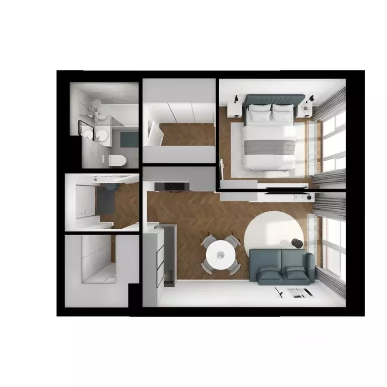 1-к кв. Москва Кавказский Бульвар 51 жилой комплекс, к3.4 (37.1 м) - Фото 2