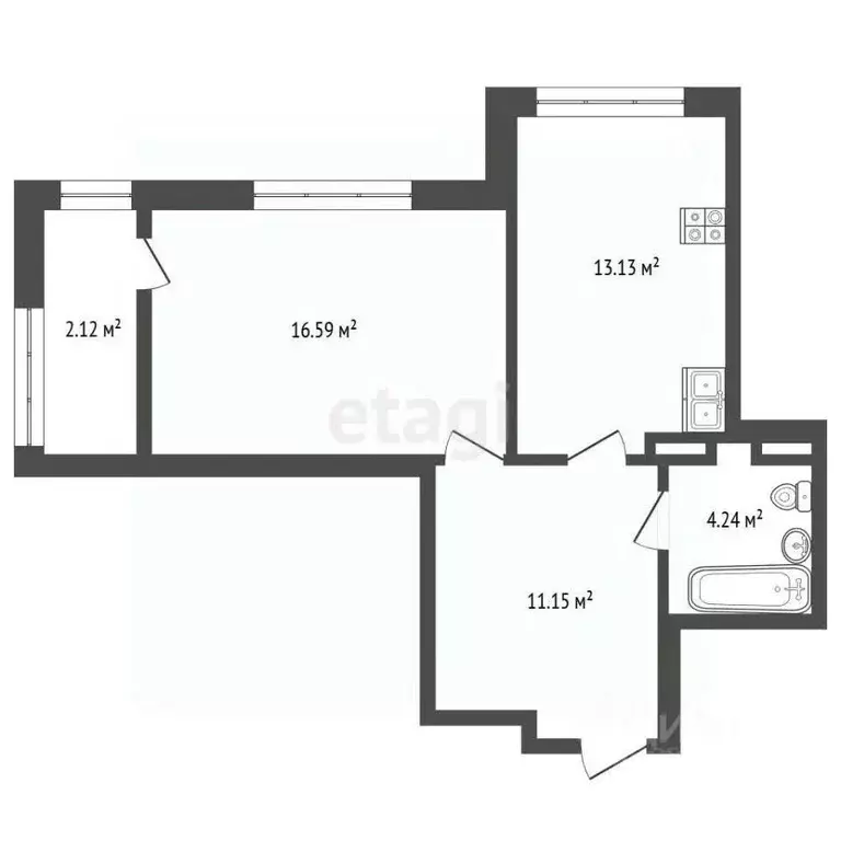 1-к кв. Крым, Ялта ул. Красноармейская, 36 (45.4 м) - Фото 2