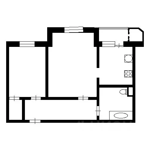 2-к кв. Ханты-Мансийский АО, Сургут Югорская ул., 5/2 (61.0 м) - Фото 1