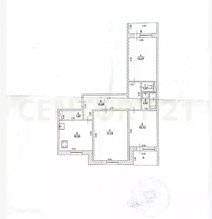Продаётся 3-к квартира, 66.4 м - Фото 1