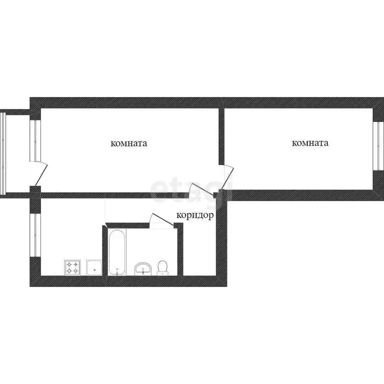 Квартира, 2 комнаты, 48 м - Фото 0