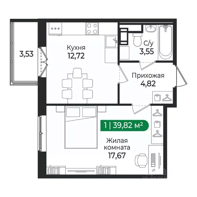 1-к кв. Ленинградская область, Сертолово Всеволожский район, Сертолово ... - Фото 1