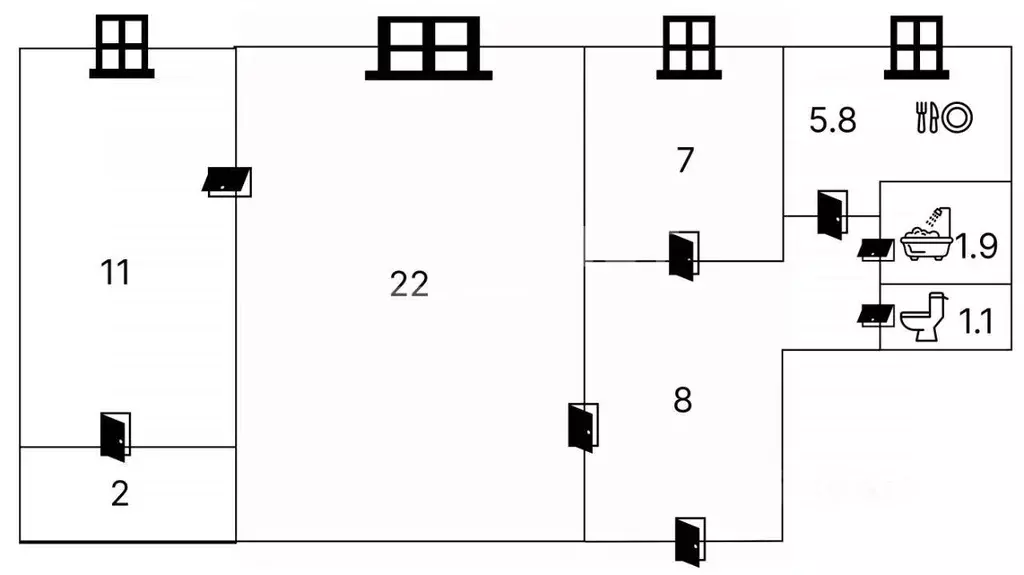 3-к кв. Москва Старая Басманная ул., 9к2 (56.2 м) - Фото 2