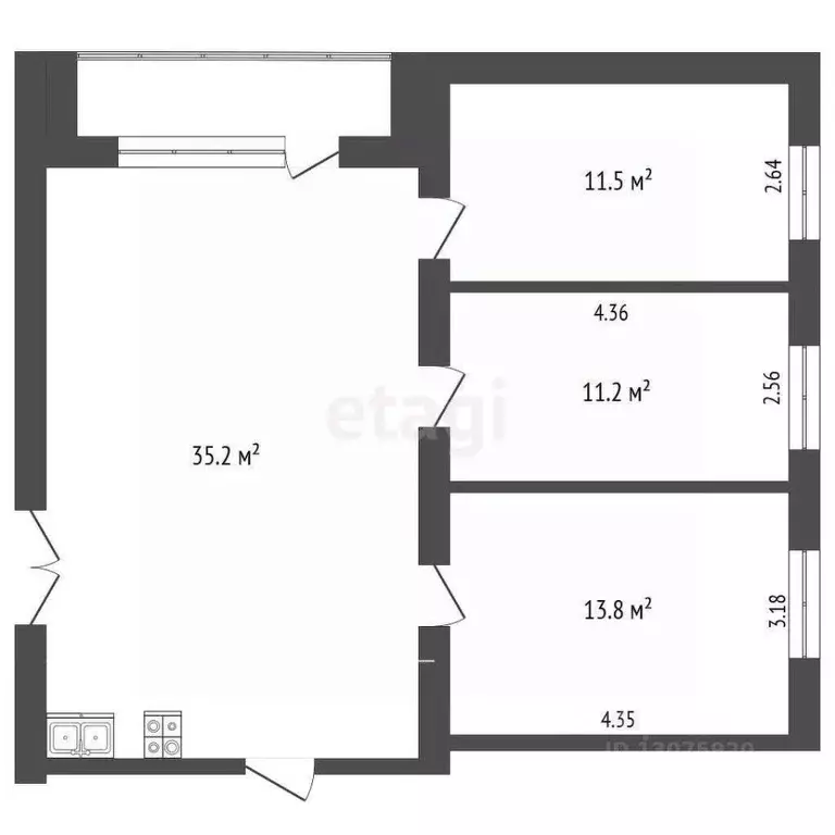 3-к кв. Ярославская область, Ярославль Цветочная ул., 9 (68.0 м) - Фото 1