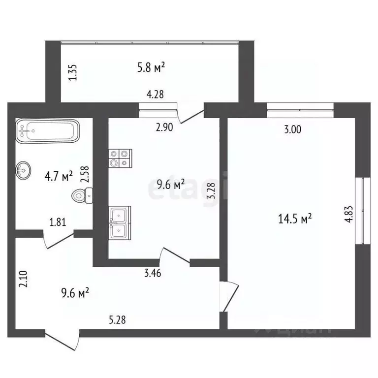 1-к кв. Марий Эл, Йошкар-Ола ул. Анникова, 16 (37.5 м) - Фото 1