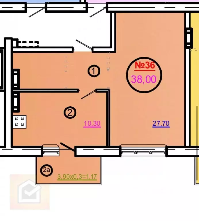 1-к кв. Крым, Евпатория ул. Чапаева, 99 (38.0 м) - Фото 1