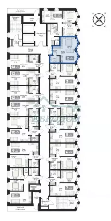 1-к кв. Новосибирская область, Новосибирск пл. Карла Маркса, 2 (31.44 ... - Фото 1