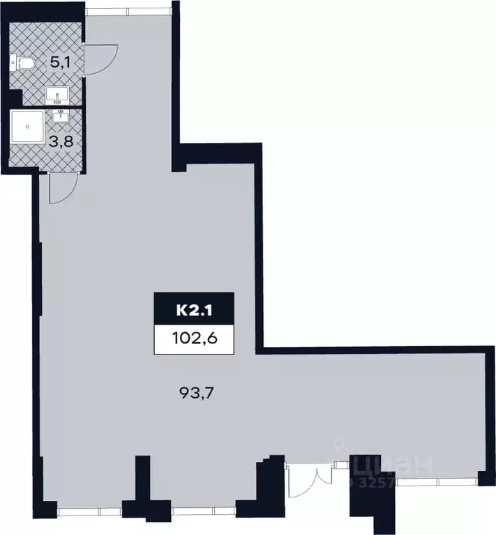 Торговая площадь в Москва Лодочная ул., 27К2 (103 м) - Фото 1
