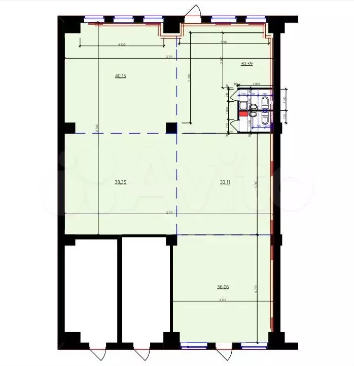 Изолированное на 1-ом этаже 180,7 м трафик - Фото 0