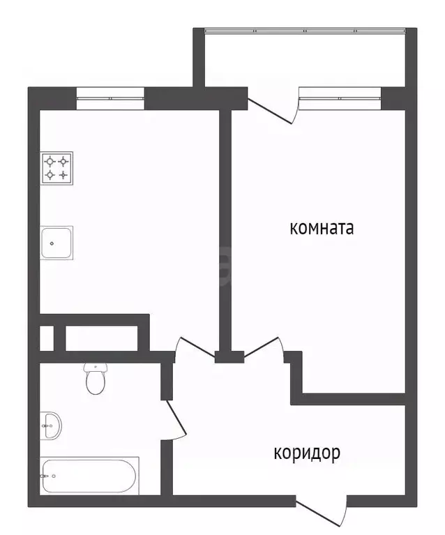 1-к кв. Тюменская область, Тюмень ул. Тимофея Чаркова, 81к2 (34.7 м) - Фото 1