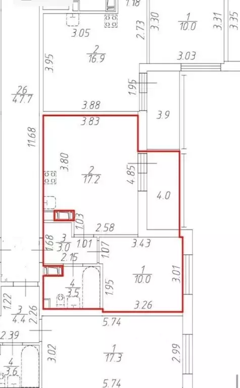 1-к кв. Санкт-Петербург просп. Ветеранов, 175 (33.7 м) - Фото 2