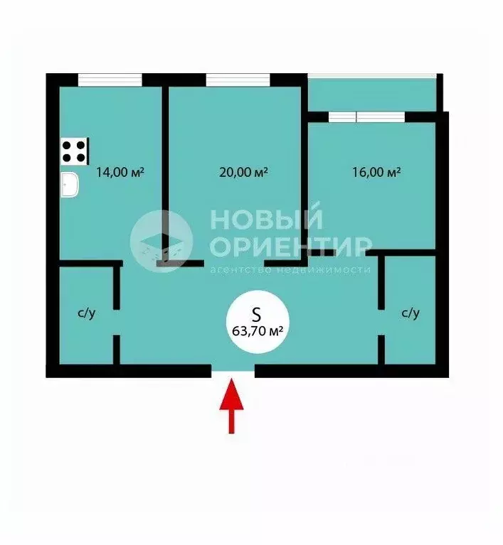 2-к кв. Свердловская область, Екатеринбург ул. Куйбышева, 21 (63.7 м) - Фото 2