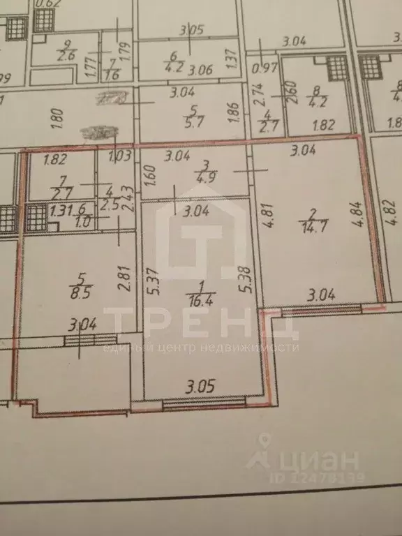 2-к кв. Санкт-Петербург Парашютная ул., 65 (50.7 м) - Фото 2