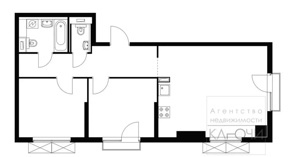 2-комнатная квартира: Москва, Очаковское шоссе, 5к6 (61 м) - Фото 0