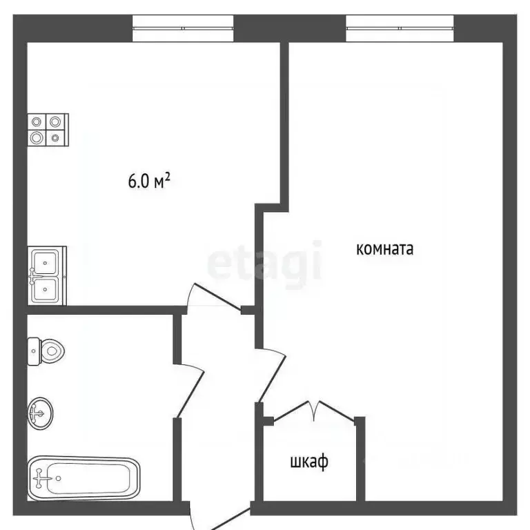 1-к кв. Ярославская область, Ярославль ул. Панина, 45 (21.8 м) - Фото 2